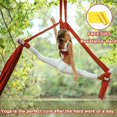 thumbnail image 6 of Aerial Silks Yoga Hammock Kit (11 Yards) Durable Silk Aerial Dance Flying Swing, Yoga Starter Kit for Home, Antigravity Inversion with Certified Hardware & Guide, for Adults/Kids All Levels ( Orange ）, 6 of 7