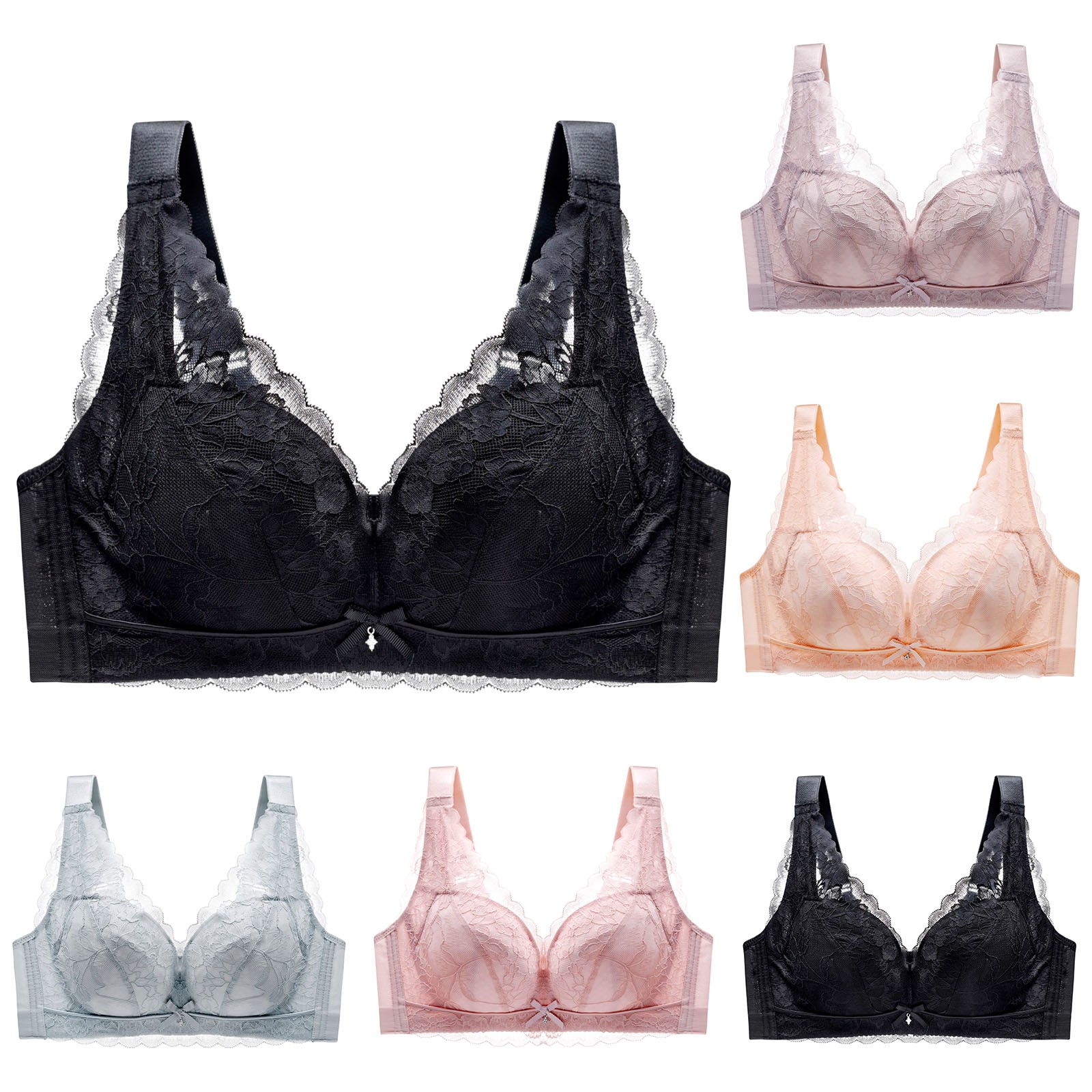 Towed22 Womens Wireless Bras,women's Lace Balconette Bra See Sheer 