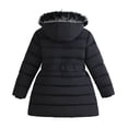 thumbnail image 5 of Staki Kids Winter Coat Girl's Water Resistant Winter Coats Warm Fleece Lined Outwear Ski Snow Jacket With Removable Hood(Black,7-8 Years), 5 of 5