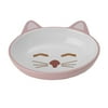 PetRageous Sleepy Kitty 5.5 inch 5.3 Ounce Oval Cat Saucer, Pink