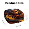 thumbnail image 2 of Halloween Sanitary Napkin Bag Travel Pouch Large Makeup Pouch, Period Pouch Organizer for Sanitary Napkin Storage, Velvet, Sponge, Oxford Cloth, 4.7x6.6x6.6 in, 2 of 6