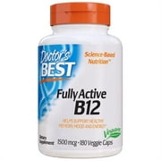 Doctor's Best - Fully Active Vitamin B12 1500 mcg. - 180 Vegetarian Capsules