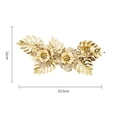 thumbnail image 3 of Espejo de pared de metal nórdico, escultura decorativa con flores y hojas, ideal para sala de estar, entrada, pasillo y decoración del hogar., 3 of 8