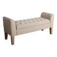 thumbnail image 1 of HomePop Kate Transitional Fabric Storage Bench and Settee in Cream, 1 of 10