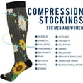 thumbnail image 4 of Coolnut 1 Pack Fashion Print Compression Socks for Women Men, Knee High Stockings for Athletic Sports,Running,Travel, 4 of 7