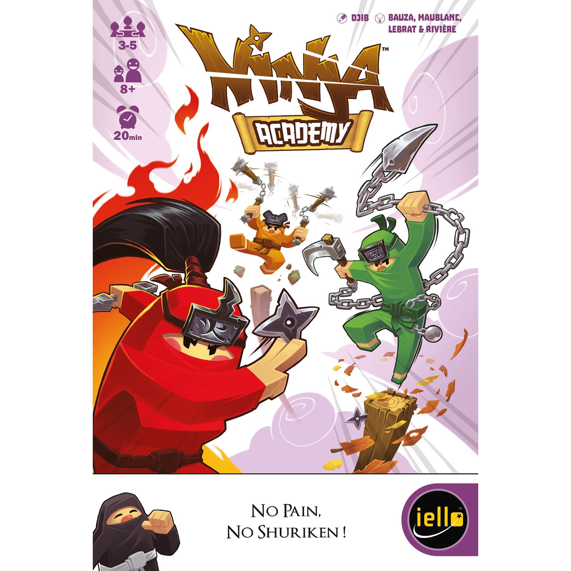 Ninja Academy - Mini Games, Kids & Family, Iello Games, Ages 8+, 3-5 Players, 20 Min