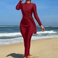 thumbnail image 6 of Women's Plus Size Swimsuit One Piece with Long Sleeve and No Steel Supports for Diving, 6 of 7