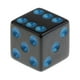 thumbnail image 3 of Juego de 10 dado estándar de 16 mm cuadrado opaco D6 de 6 caras negro con Pips azules Zulema Juego de dados de juego de mesa, 3 of 8