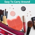 thumbnail image 5 of Makeup Brush Cleaning Mat with Brush Drying Holder, Silicon Cat Shaped Brush Cleaner Pad include Cosmetic Brush Organizer Rack, Portable Washing Tool for Makeup, 5 of 5