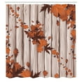 thumbnail image 3 of Ambesonne Autumn Shower Curtain, Fall Art Maple Leaves Print, 69"Wx70"L, Burnt Orange, 3 of 3