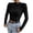 Black, variant on Womens Tops 2026 Fall Long Sleeve Fitted T Shirts Waffle Ruched Crop Shirt Basic Knit Workout Clothes