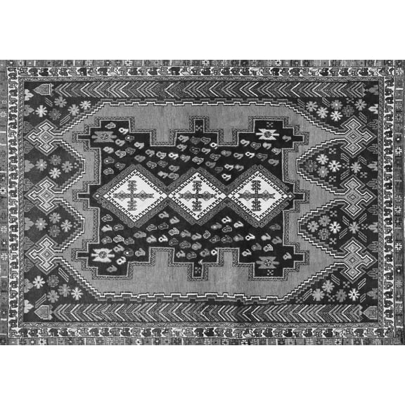 Ahgly Company Indoor Rectangle Persian Gray Traditional Area Rugs, 5' x 7'
