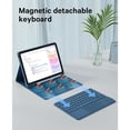 thumbnail image 4 of Detachable Backlit Keyboard Case for iPad 10th/11th Gen A16, Trackpad & Pencil Holder,Steel Blue, 4 of 6