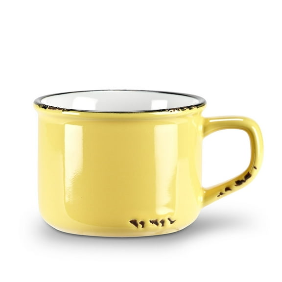 Set of 4 Enamel Look Cappuccino Mug