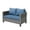 Blue, variant on XIZZI Outdoor Furniture 50" Loveseat Sofa Couch with Gray Wicker Rattan(Black Cushion)