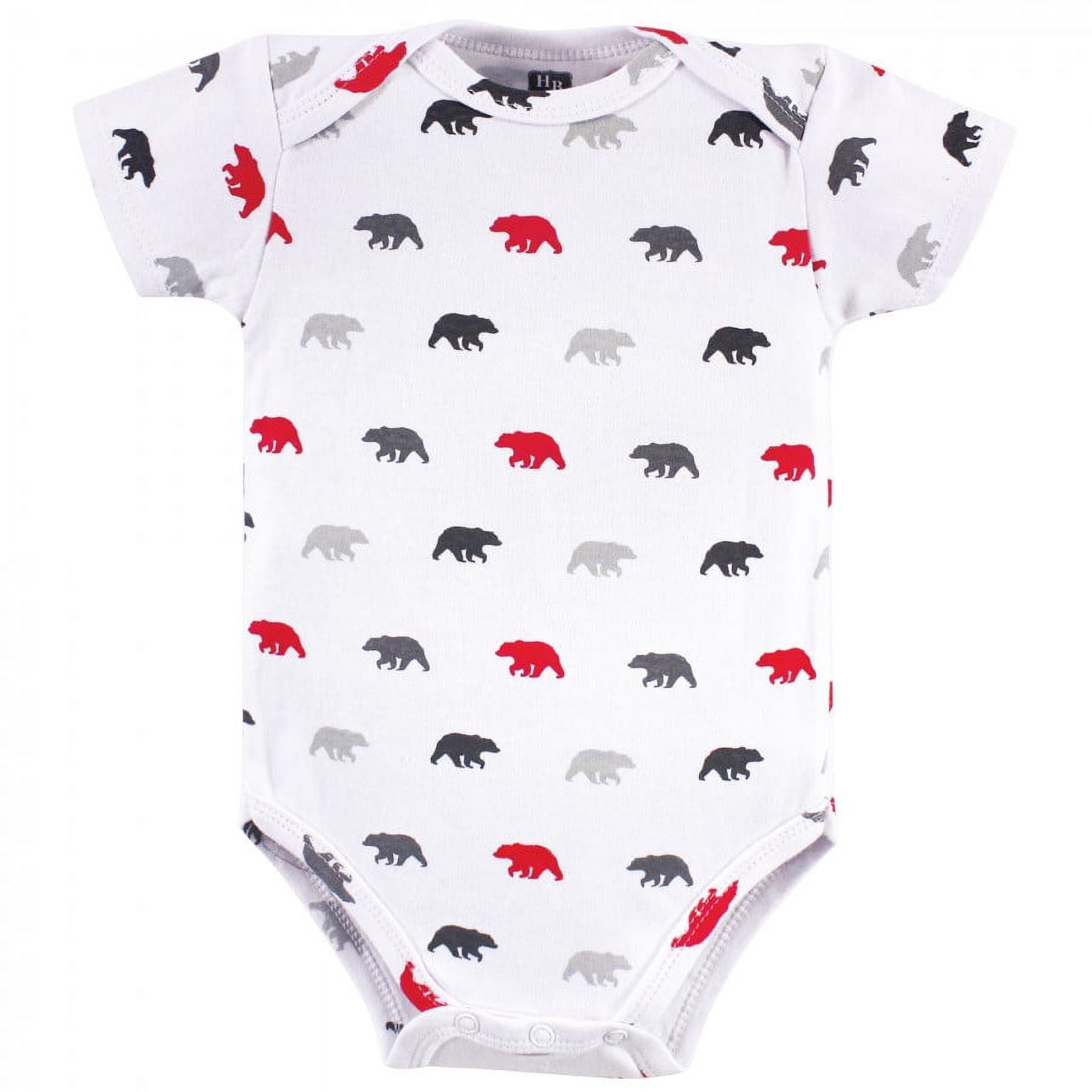 Hudson Baby Short Sleeve Bodysuits, 5-Pack, Newborn- 24 Months