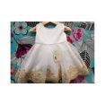 thumbnail image 4 of Vestido de bautizo para niñas blanco y dorado de 6 a 9 m a 6 años, 4 of 4