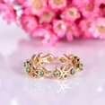 thumbnail image 3 of HeartsAndYou 1ct Natural Green Emerald Stylish Filigree Eternity Band 14k SOLID Yellow Gold, 3 of 9