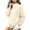 Beige, variant on FRSASU Women's Mock‑Neck Solid Color Pullover Sweatshirt Long Sleeve Relaxed Fit Casual Loose Fall Winter Tops White