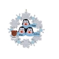 thumbnail image 3 of Maxora Personalized Ornaments Customized Christmas ornament Penguin with Snowflake Family of 3 Free Customize, 3 of 10