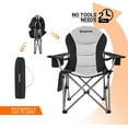KingCamp Lumbar Support Camping Chairs Portable Lawn Chairs Padded