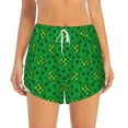 thumbnail image 2 of Vsdgher St Patrick's Day5 Print Women's Running Double Layer Shorts High Waisted with Pockets Elastic Yoga Workout Athletic Gym Sports, 2 of 8