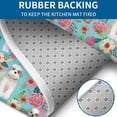 thumbnail image 4 of Bichon Dog Blue Florals Bathroom Rugs Sets 3 Piece,Toilet Cover Set,Absorbent Non Slip Bathroom Mats Sets with U-Shaped Contour Rug Toilet Rug Set, 4 of 5