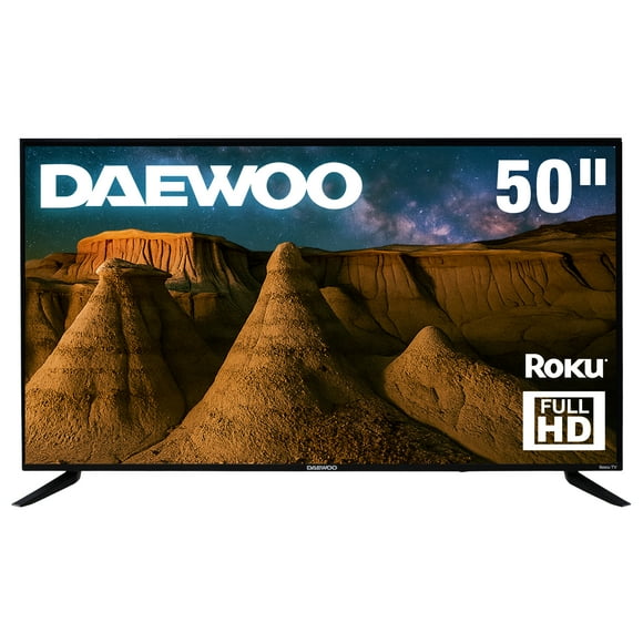 Daewoo Pantalla Televisión Smart TV 50 Pulgadas LED 4K UHD Roku Dolby Audio 4 HDMI 2 USB 1 AV DAW50UR