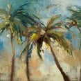 thumbnail image 2 of Loreth, Lanie 12x12 Black Ornate Wood Framed with Double Matting Museum Art Print Titled - Island Morning Palms Square I, 2 of 4
