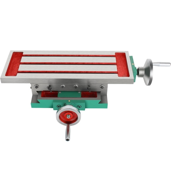 Precision Compound Slide Table for Milling Machine, 17.7" x 6.7", 2-Axis 4-Way Movement with Heavy-Duty Cast Iron Construction