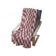 thumbnail image 4 of Checkered Soft Flannel Fleece Throw Blanket, Crosswise Stripes with Little Red Squares Retro Abstract Pattern, Cozy Plush for Indoor and Outdoor Use, 70" x 90", Dark Coral Pale Pink, by Ambesonne, 4 of 6