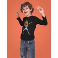 thumbnail image 3 of Tstars Boys Unisex Halloween Party Shirt Kids Birthday Halloween Dab Jack O' Lantern Dabbing Skeleton Day of the Dead Spooky Trick or Treat Funny Humor Gifts Youth Kids Party Gift Long Sleeve T Shirt, 3 of 5