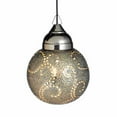 thumbnail image 1 of The Veda Company 4015 Scroll Round Lamp - Embedded With Teal Glass Beads, 1 of 1