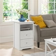 thumbnail image 2 of Yaheetech End Table Side Table with 2 Drawer and Cubby,White, 2 of 8