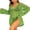 Green, variant on Charmo Womens V Neck Swim Cover Up Hollow Out Swimwear Long Sleeve Bikini Beachwear