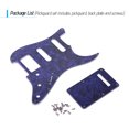 thumbnail image 3 of American ST Electric Guitar SSH Pickguard Set - 4-Ply PVC & Celluloid Construction with Back Plate, 18 Screws, Protective Film - Blue Pearl Finish, Single-Single-Humbucker Configuration, 0.1in, 3 of 6