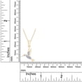thumbnail image 6 of AFFY 0.10CT Natural Diamond Hummingbird Pendant Necklace for Women 14K Yellow Gold over Silver, 6 of 7