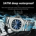 thumbnail image 5 of POEDAGAR Men's Blue Quartz Diamond Fashion Stainless Steel Watch Luminous Date Wristwatch, 5 of 9