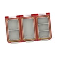 thumbnail image 3 of Caja transparente para anzuelos y cebos con divisores desmontables. Caja para señuelos de pesca. Rojo, 3 of 8