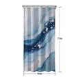 thumbnail image 5 of Blue White Gold Marble Pattern Shower Curtain 36"x72" ,Bathroom Decorative Shower Curtains Set with 12 Hooks,Modern Waterproof Washable Shower Curtain, 5 of 6