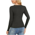 thumbnail image 4 of Fall Outfits for Women 2025 Fall Tops Vacation Boho Western 3/4 Sleeve Shirts Cropped Sweatshirts, 4 of 4