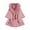 Pink, variant on Women Cape Poncho with Plush Trim Winter Faux Fleece Shawl Wrap Coat Sleeveless Cardigan Cloak Wine
