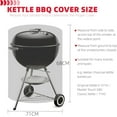 thumbnail image 2 of Vertical Round Smoker Cover, Kettle Grill Cover, 30 Inch BBQ Barbecue Cover, Dome Smoker Cover, Bullet Smoker Cover, Barrel Cover Fire Pit Cover for Char-Broil Weber George Foreman Brinkmann, 2 of 4