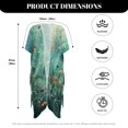 thumbnail image 6 of POLERO Floral Meadow Print Bikini Cover Up Polyester Breathable Free Size Kimono Swimsuit Cover up for Women, 6 of 6
