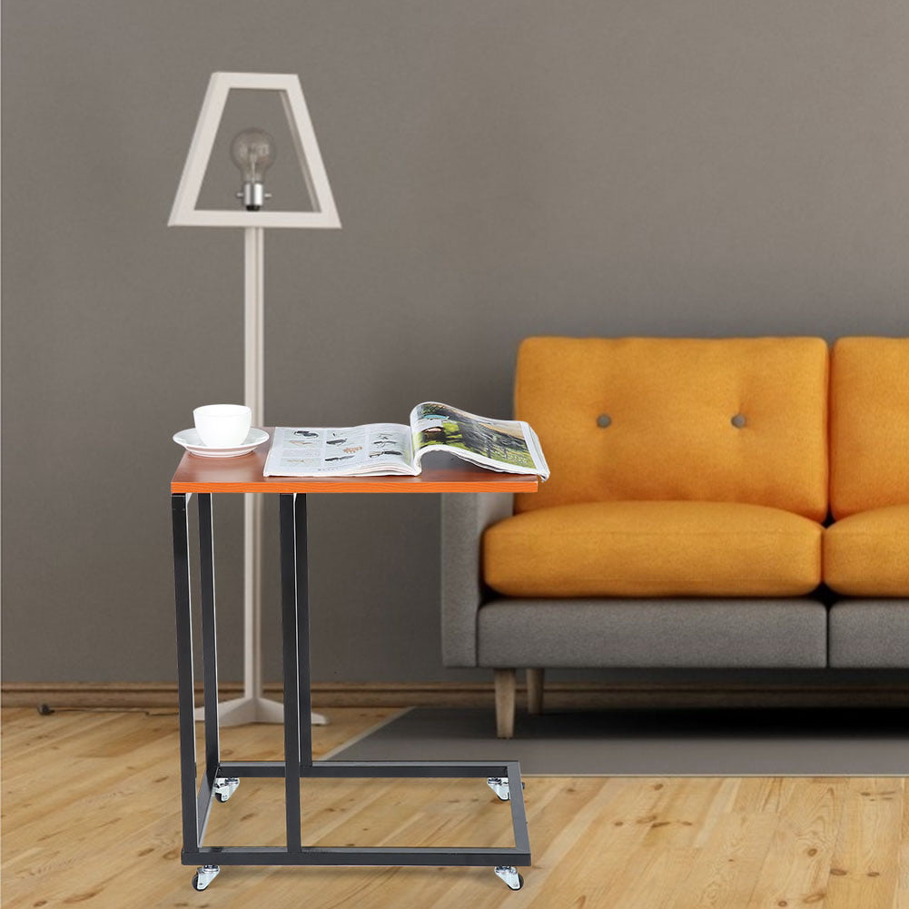 Modern Sofa Side Table Coffee Tea Tables with Wheels for Living Room Bedroom Use 