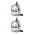 thumbnail image 2 of Qarigey escolar de PVC con transparente: fácil de usar y acceder a Essentials, impermeable, para exteriores, bolso de hombro transparente, negro talla pequeña 2Conjunto, 2 of 6