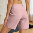 thumbnail image 5 of Dagugfen Womens Athletic Shorts Drawstring Elastic Waisted Lightweight Outdoor Running Workout Short, 5 of 8