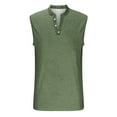 thumbnail image 5 of Dvprdro Fashion Causal Buttons Sleeveless Tank Tops for Men Summer Solid Casual Loose Comfortable T-Shirt Blouse, 5 of 7