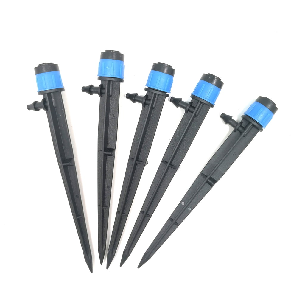 BMBN 10PCS 13cm Micro Bubbler Drip Irrigation Adjustable Emitters Stake Mixed 3 Types Water Dripper Farmland Use