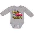 thumbnail image 3 of Inktastic My Papa is a Firefighter with Fire Truck Boys or Girls Long Sleeve Baby Bodysuit, 3 of 5